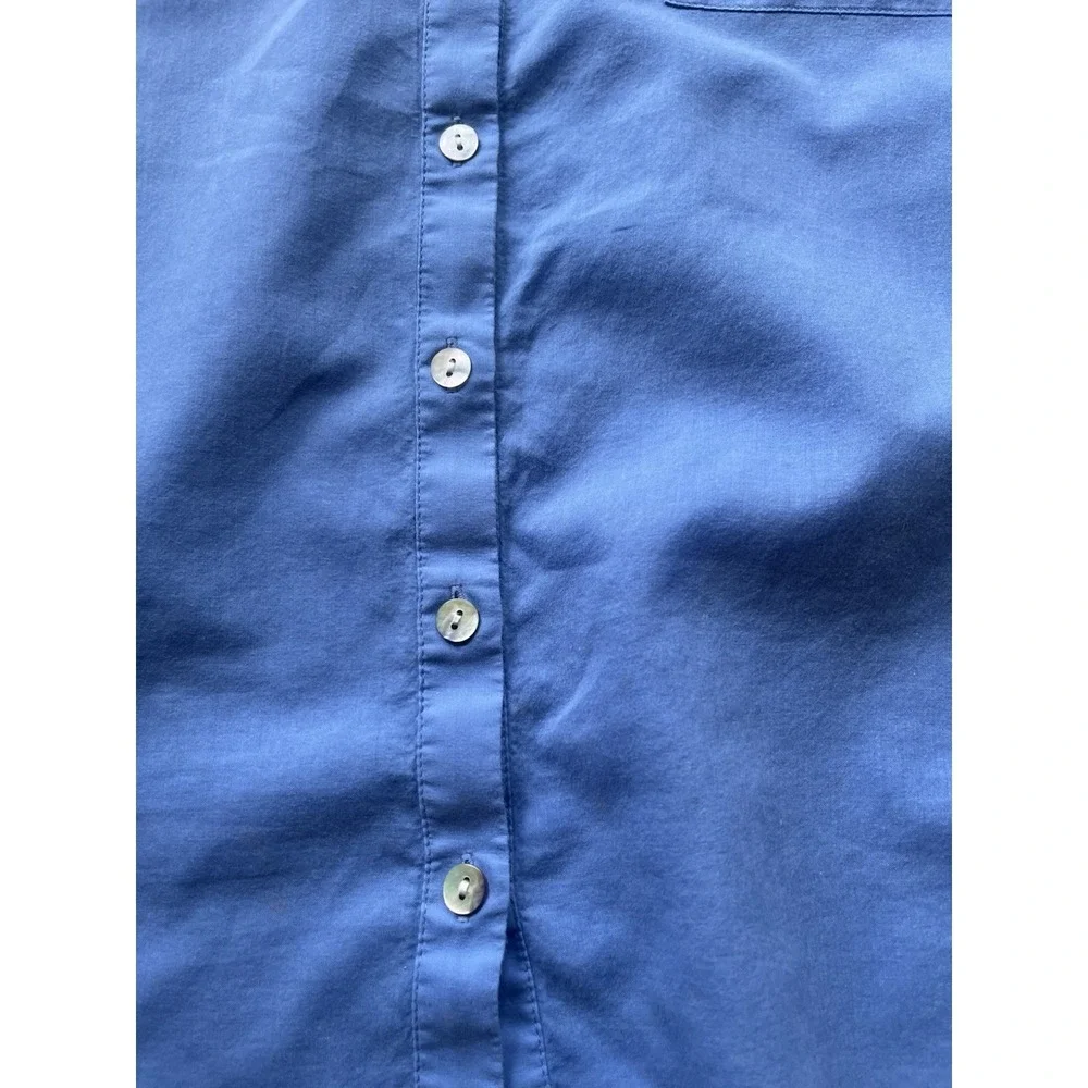 J.Jill Periwinkle Blue Collared Button Down Shirt Soft Minimal Capsule Top - Picture 6 of 11